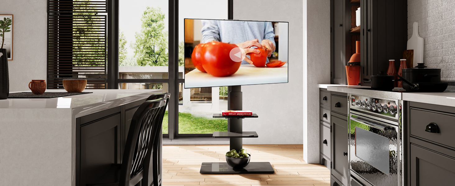 Swivel TV Stand for Kitchen