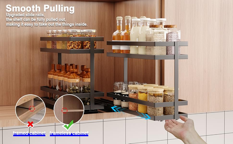 vertical spice rack pull out
