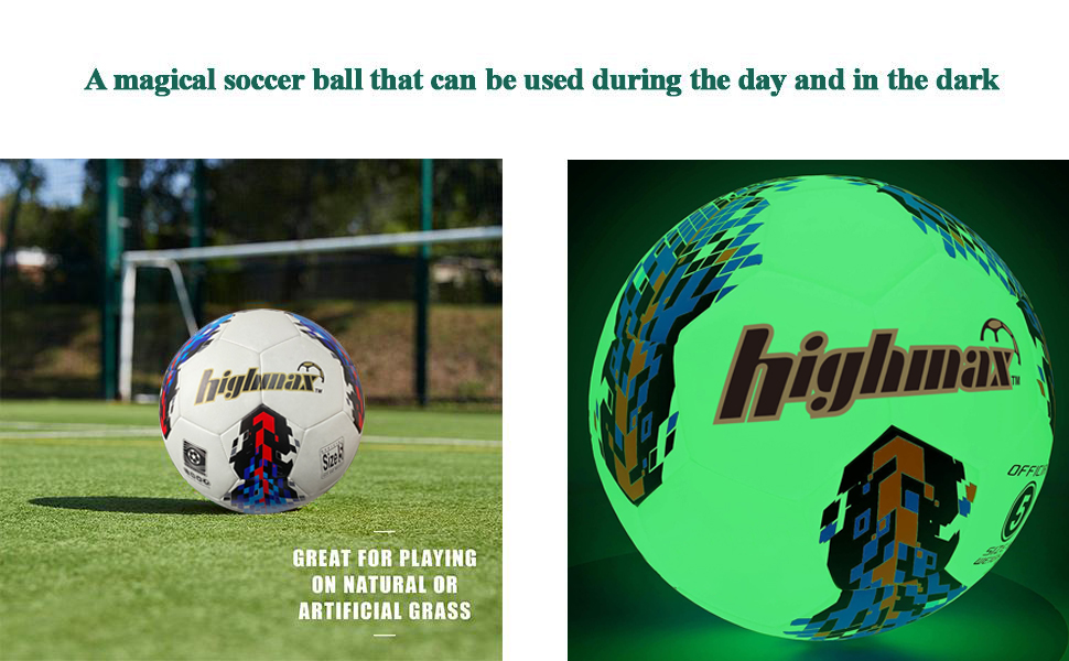 highmax Soccer Ball Indoor Outdoor Soccer Ball Size 5 with