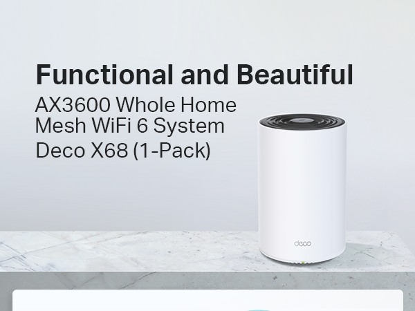 TP-LINK Deco X68(1-pack) TP-Link Deco X68 1 Pack AX3600