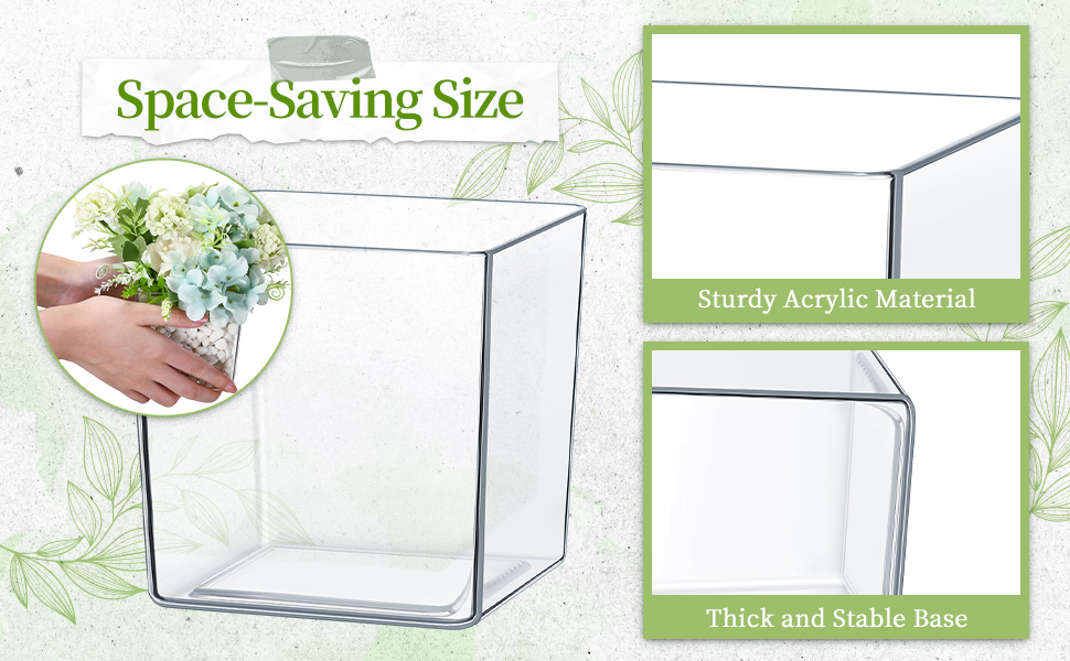 Tioncy 24 Pcs Cube Clear Flower Vase 4''... 10 2