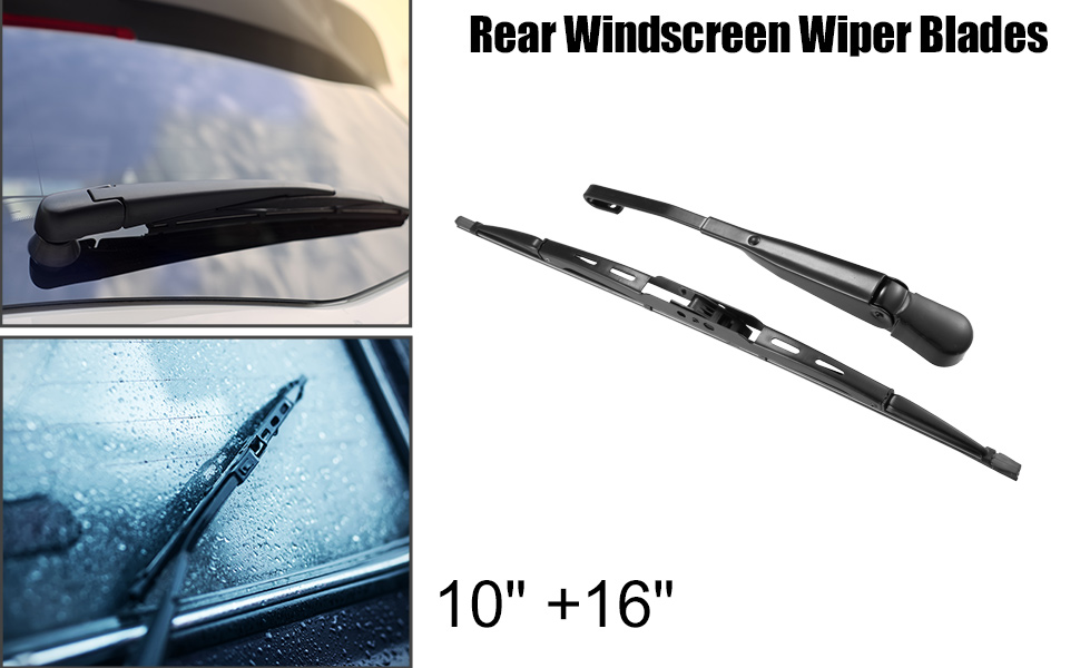 X AUTOHAUX 1 Set 10" 16" Rear Windshield Wiper Arm Blades for Dodge
