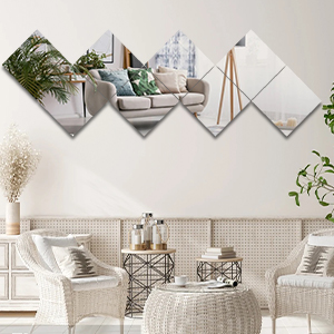 Square Wall Mirror Stickers