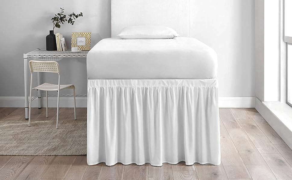 Dorm Room Bed Skirt Twin XLCollege Dorm Bed SkirtExtra