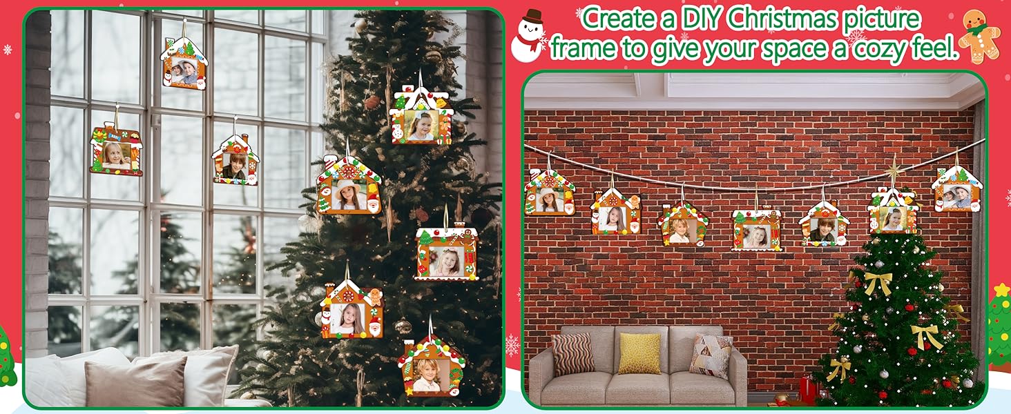 80UncleKimby 56Pcs Christmas Gingerbread House Picture