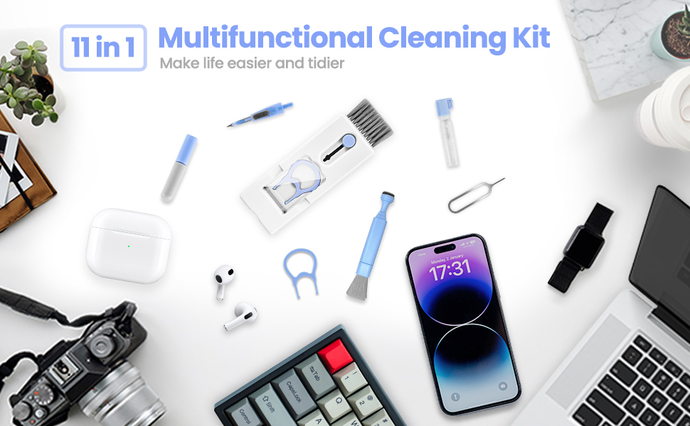 Keyboard Cleaning Kit,11 in 1 Keyboard Cleaner Tool,Laptop Cleaning Kit