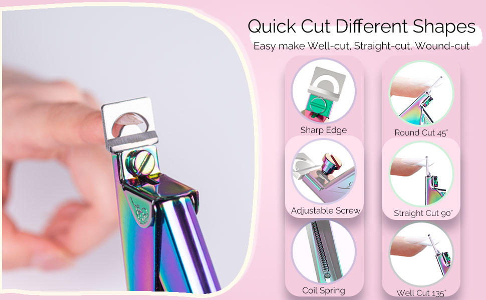 Acrylic Nail Cutter Fake Nail Trimmer with Mental Cuticle Pusher Remover Nail Scraper Peeler