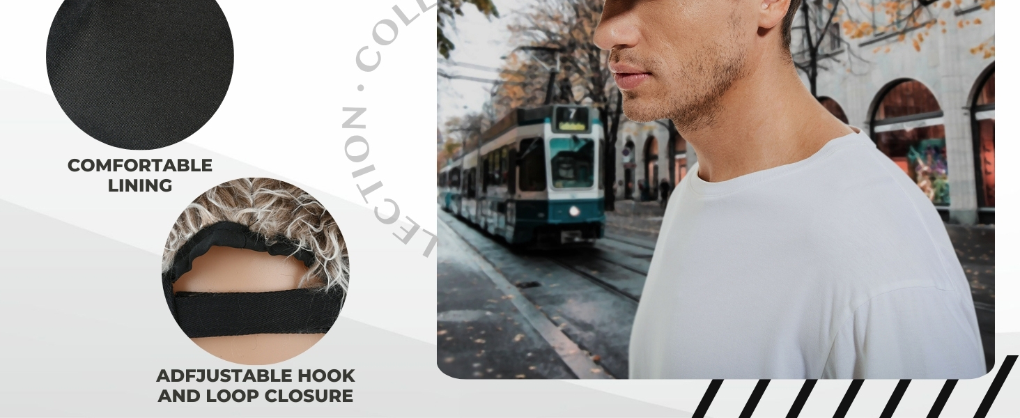 Novelty Visor cap Adjustable Visor Hat with Spiked Wigs - Black and Brown