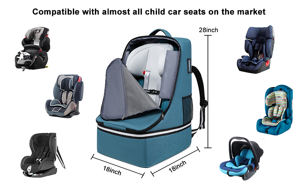 Car Seat Travel Bag, Infant Seat Travel Backpack with