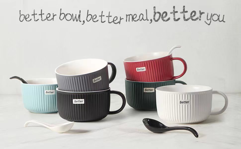 Artena 38 Ounce Soup Bowl with Handles, 6 inch Jumbo Soup