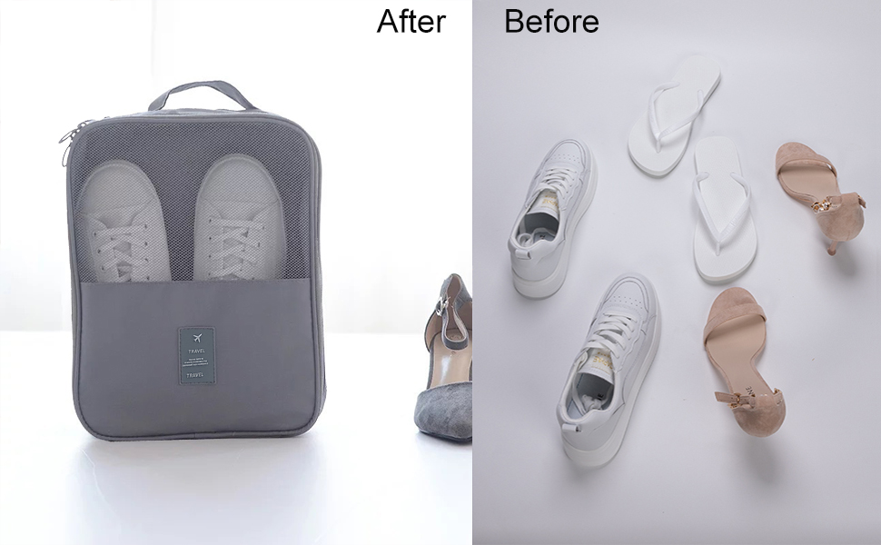 Shoe Bags for Travel, Holds 3 Pair of Shoes Travel