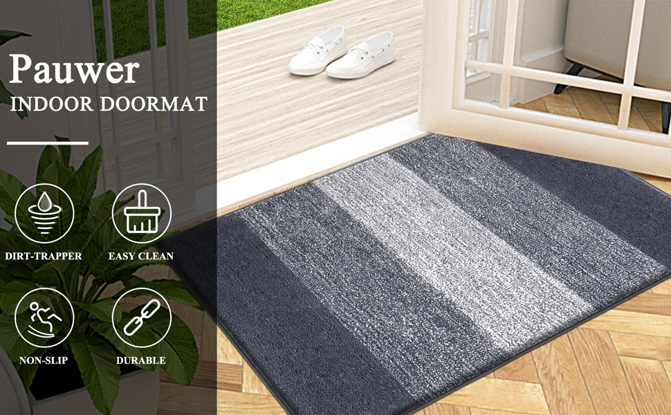 Pauwer Large Indoor Doormat, 36''x59'' Non Slip Front Door Mat Entryway