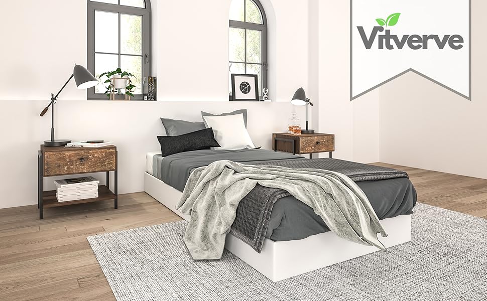 Vitverve Box Spring Twin, 7 Inch High Metal Twin Box Spring