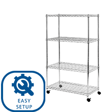 easy setup frustration free assemble wire racks free standing floor no assembly