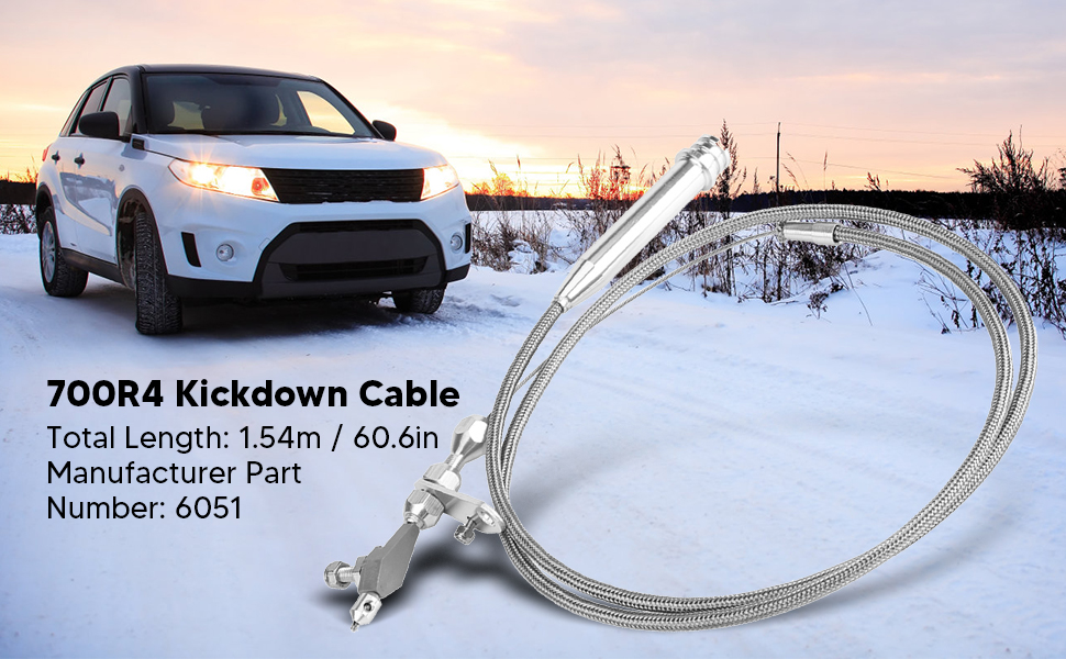 Kickdown Cable 700R4 Transmission Kickdown Cable Braided