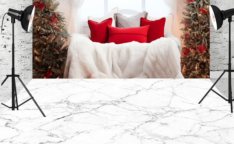 Kate Photography Floor Mat White Marble Rubber Floor Mat Backdrop Newborn