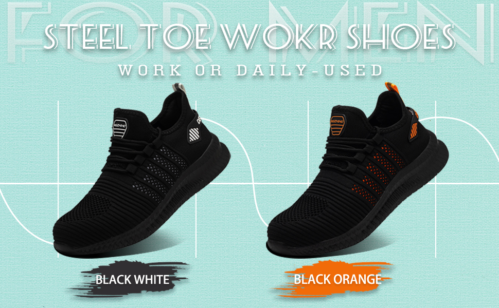 Amazon.com: Kezhiho Steel Toe Work Shoes for Men Lightweight