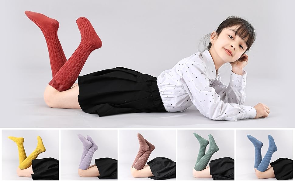 Girls High Cute Long Socks 