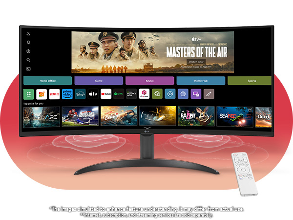 LG MyView Smart Monitor 34SR65QC, 34 Inch, Curved UltraWide