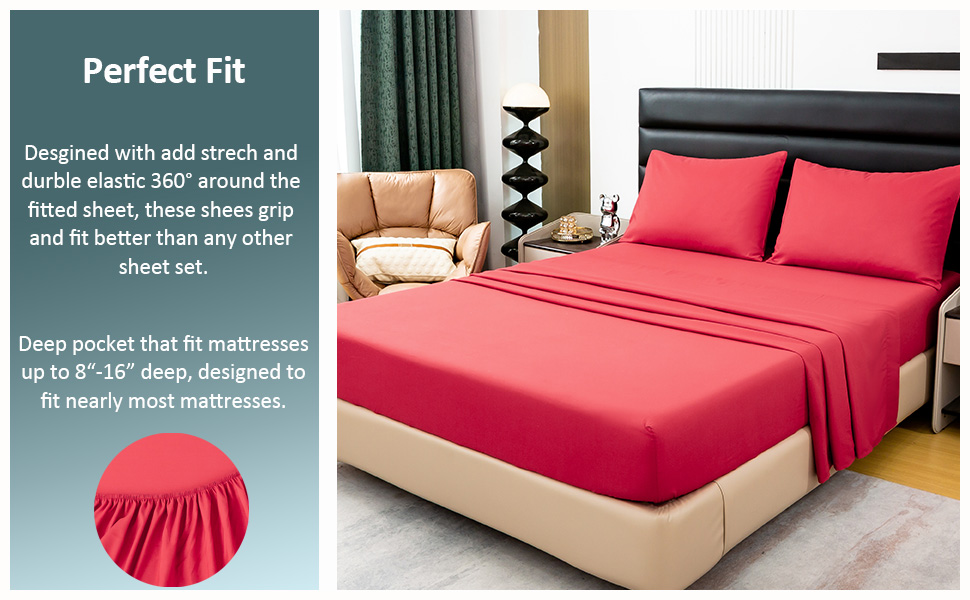 MEISHANG Natural 100 Cotton Sheets for Twin Size Bed