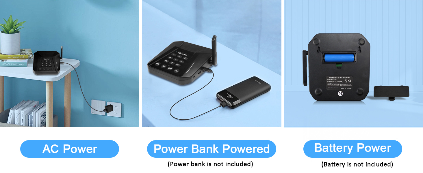 Amazon.com: ChunHee Intercoms Wireless for Home 21 Channels Portable ...