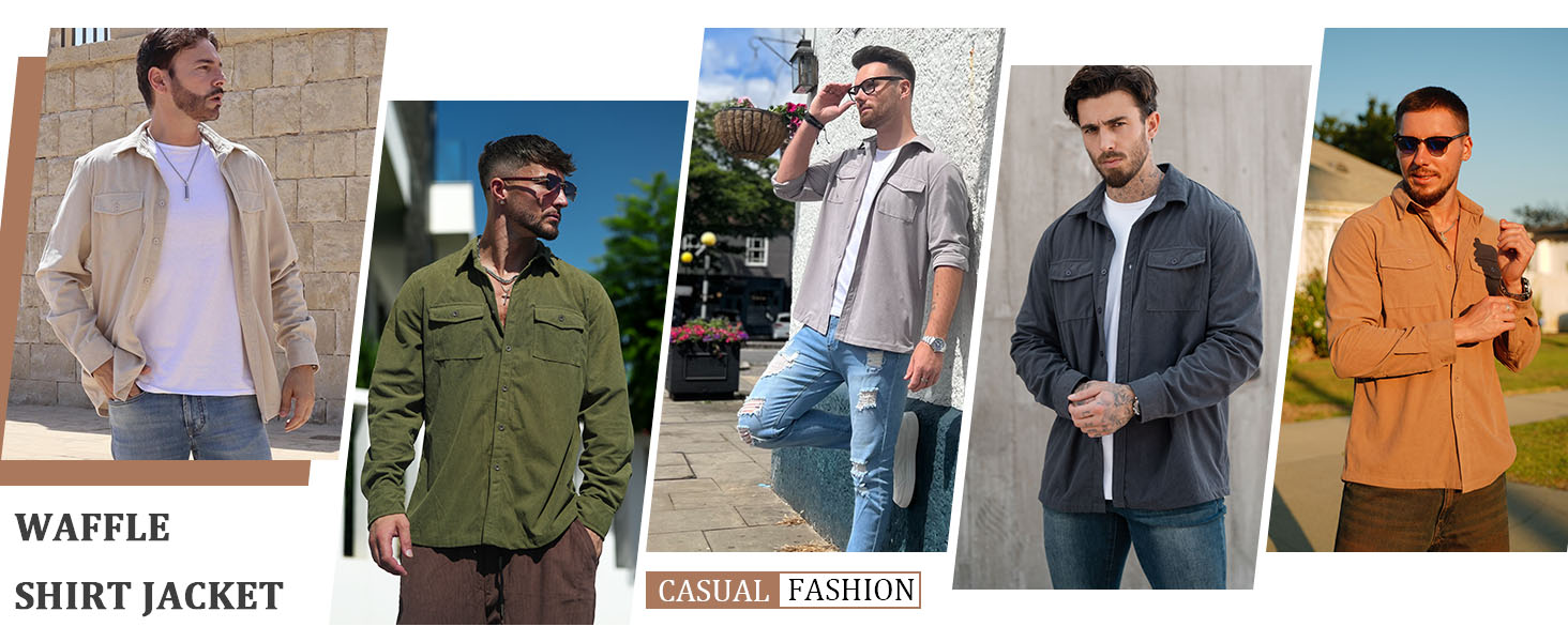 mens casual shirt jacket fall shirts overshirts
