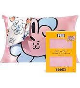 Kitsch x BT21 (Cooky) Satin Pillowcase with Zipper for Hair & Skin - Softer Than Silk Pillow Case...