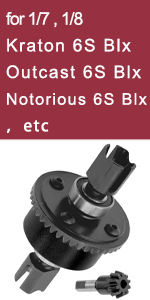 Drive Shaft Axles Upgrades For 1/8 Arrma Kraton 6S BLX Outcast 6S BLX Notorious 6s Blx4pcs Front Rear Cvd Drive Shaft Upgrades Partharden Metal 45 Driveshaft Hop Upsmore Power 2022black