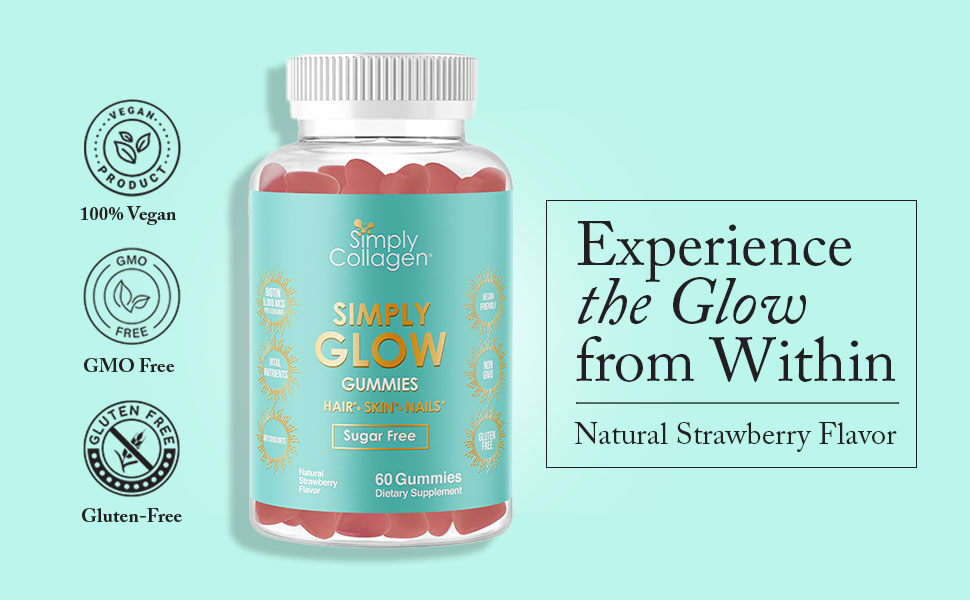 Simply Collagen's Simply Glow Natural Strawberry flavor