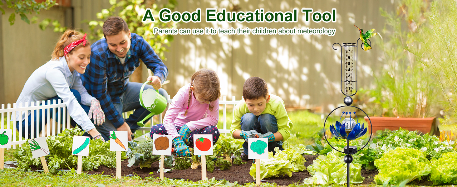 angle solar light Solar Stake Lights solar garden lights Solar Stake Outdoor freeze proof rain gauge