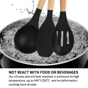 Silicone spoon, scraper, leakage