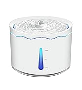 OurMiao Cat Water Fountain, 61oz/1.8L Cat Fountain Water Bowl with LED Light, Automatic Pet Water...