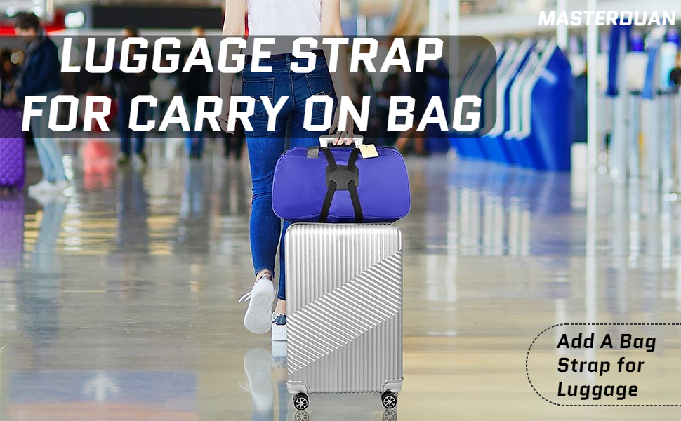 Luggage Strap for Carry On Bag,Travel Bag Bungee Add A Bag Strap for