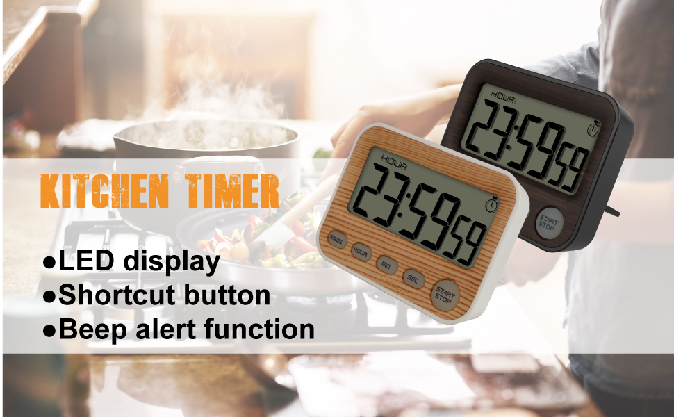 Taikemeti Countdown Count Up Timer,Kitchen Digital