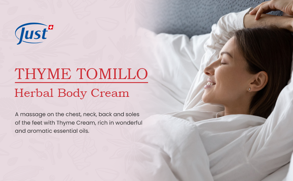 Swiss Just Thyme Cream, Thyme Tomillo Cream 96g. Massage