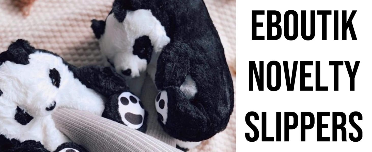 eBoutik - 3D Novelty Plush Indoor's Soft Slippers - Extremely Comfortable - Perfect for Mothers Day, Easter and Birthdays - Great for Funny Joke Gifts -(Children & Adults) 3 panda bear poop duck slippers footwear novelty funny joke jokes laugh