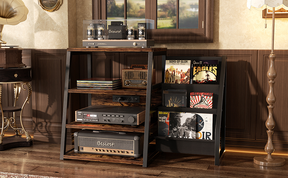 av media stand stereo stand and racks stereo stand with record storage audio rack