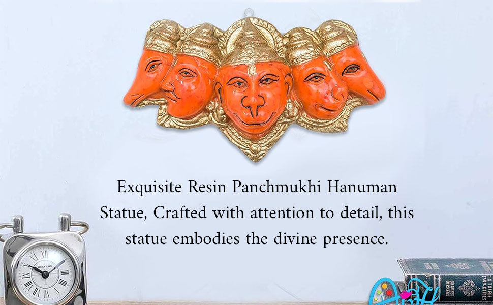 Buy Archna Handicraft Polyresin Panchmukhi Hanuman Ji Murti Statue for