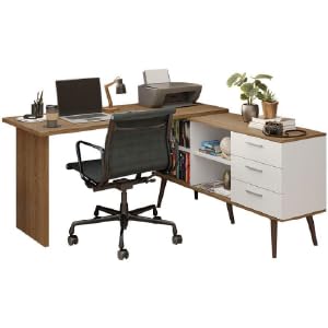 Escrivaninha Mesa de Escritório de Canto 3 Gavetas Lisboa Madesa