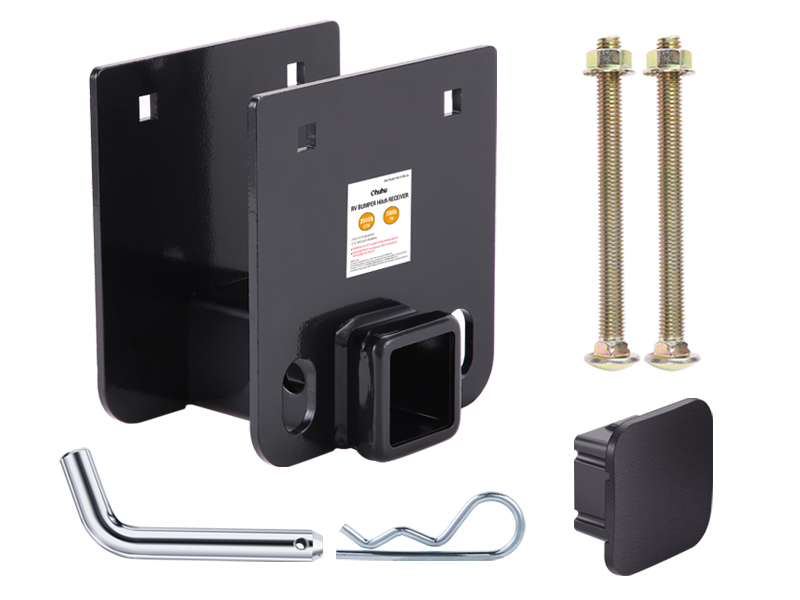 Ohuhu RV Bumper Hitch 2" Receiver Adapter with Hitch Pin
