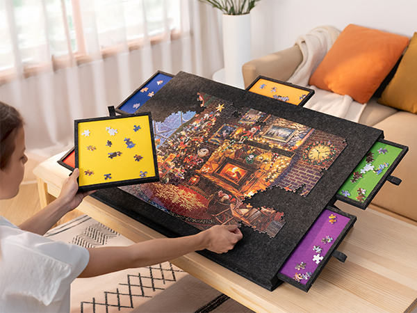 Amazon.com: Lavievert 1500 Piece Tilting Puzzle Board with 2-in-1