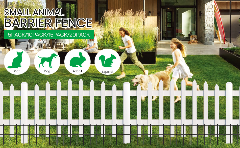 AMZFINE 10Pack Dog Digging Fence Barrier, 10 inch High