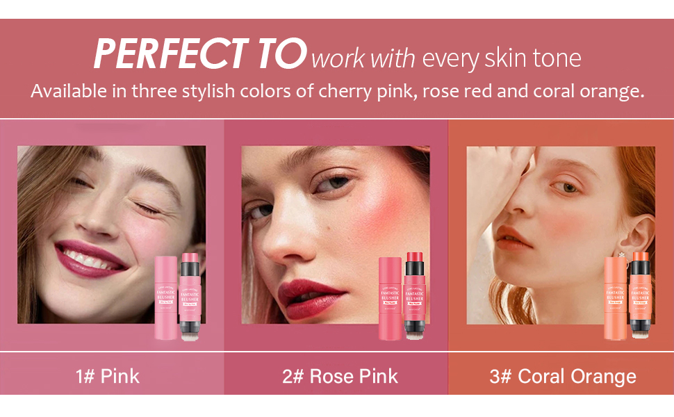 Cream Blush Stick double head Blush Sticks 2 in 1 Multi Stick Blush