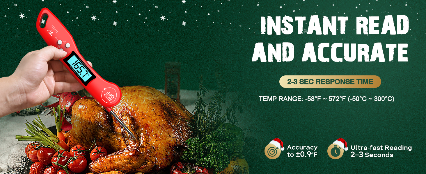 DOQAUS Digital Meat Thermometer, Instant Read Food Thermometer for