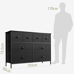 Amazon｜REAHOME タンス 収納 チェスト 大容量 3段8杯布製 洋服
