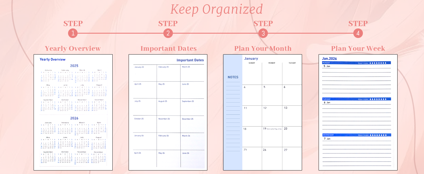 Weekly & Monthly Planner 20252026, Jan 2025 Jun 2026, 18 Month
