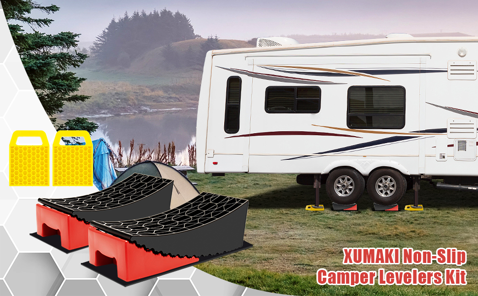 XUMAKI RV Leveler Camper Leveler Kit RV Leveling Blocks