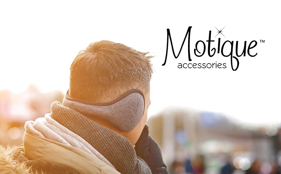 Motique Accessories Dark Grey Adjustable Ear Warmers Men