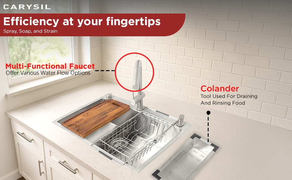 Stainless Steel Kitchen Sink; Durable Stainless Steel Sink; Single Bowl Stainless Steel Sink