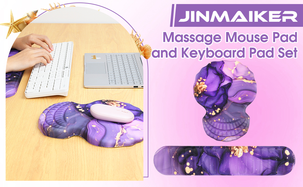 JINMAIKER Padded Mouse Pad Ergonomic Wrist Support, Ergo